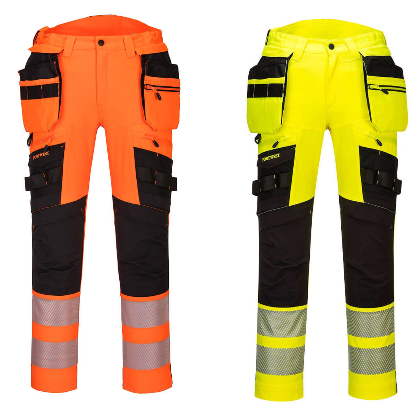 Portwest DX442 - DX4 Hi-Vis Detachable Holster Pocket Trouser  Portwest DX442 - DX4 Hi-Vis Detachable Holster Pocket Trouser